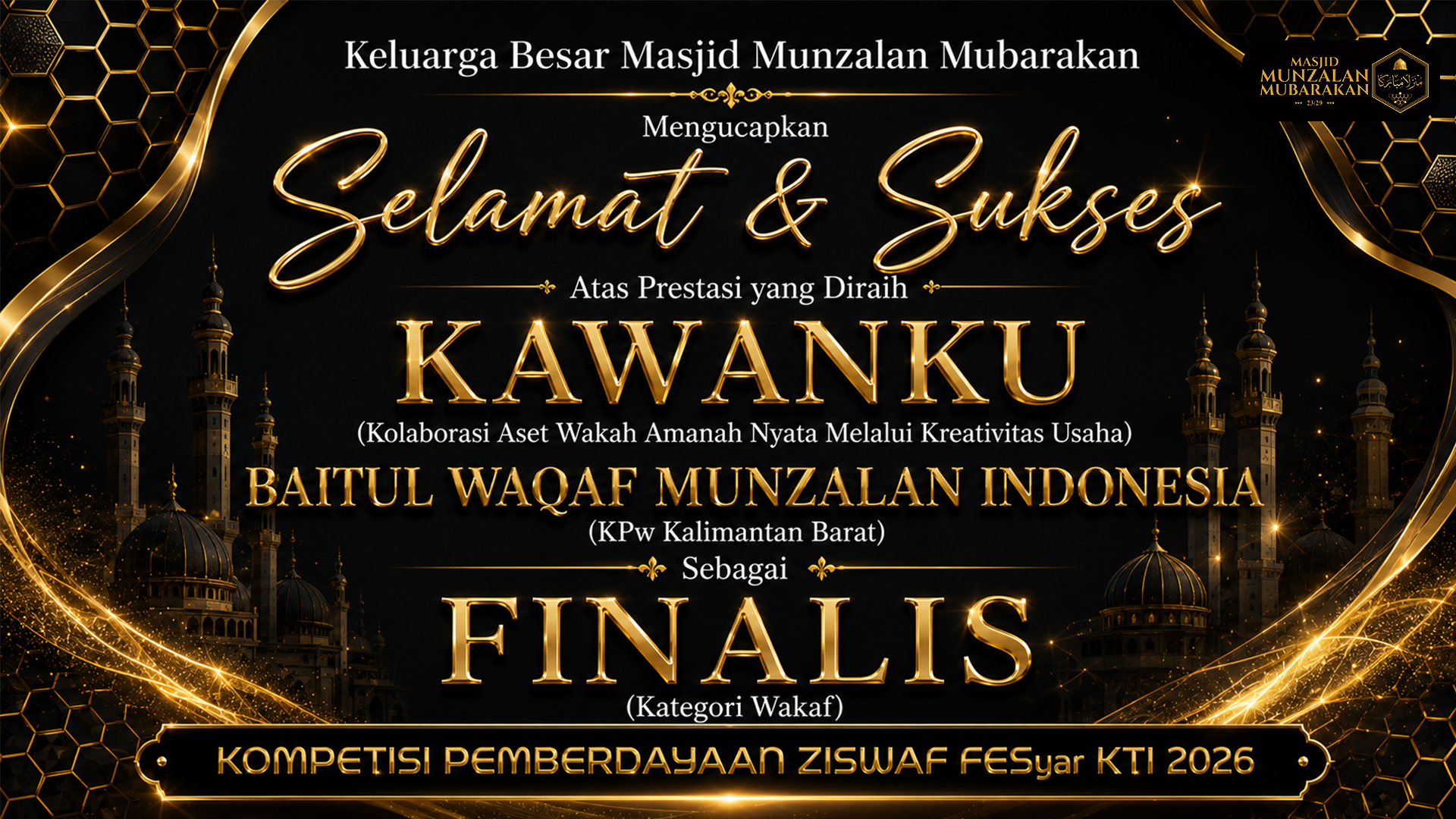 Baitul Waqaf Munzalan Masuk Finalis Kompetisi Fesyar KTI 2026